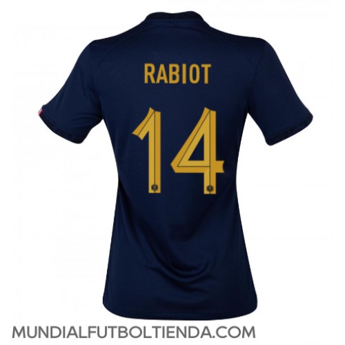 Camiseta Francia Adrien Rabiot #14 Primera Equipación Replica Mundial 2022 para mujer mangas cortas